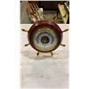Image 2 : 2 WOOD BAROMETERS - PROPELLER AND SHIP WHEEL STYLE