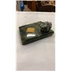 Image 6 : PEACOCK FAN, VINTAGE CLOCK, AND JADE PIECE