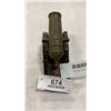 Image 2 : VINTAGE BRASS PEACOCK PERFUME BOTTLE, MOUSE CANDLESTICK AND CANNON FIGURE