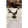 Image 9 : VINTAGE BRASS PEACOCK PERFUME BOTTLE, MOUSE CANDLESTICK AND CANNON FIGURE