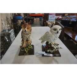 TWO E FARINA OWL FIGURES