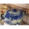 Image 16 : STAFFORDSHIRE CUPS AND SAUCERS AND SADLER TEAPOT AND FLOW BLUE LIDDED TUREEN