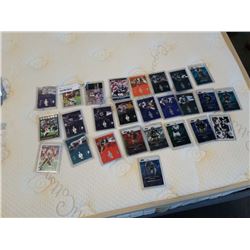 LOT OF CASED FOOTBALL CARDS - MANY FOILS, STARS,TOPPS FINEST