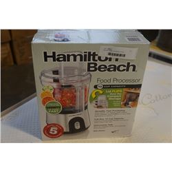 AS NEW HAMILTON BEACH FOOD PROCESSOR - WORKING