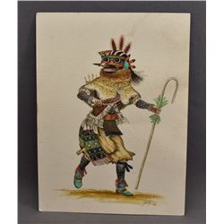 NATIVE AMERICAN HOPI PAINTING BY NEIL DAVID
