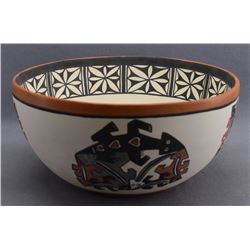 NATIVE AMERICAN JEMEZ DOUGH BOWL BY V.J.T.