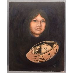 NATIVE AMERICAN HOPI PAINTING BY NEIL DAVID