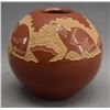 Image 2 : NATIVE AMERICAN SANTA CLARA POTTERY BOWL BY GOLDEN ROD
