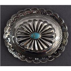 NATIVE AMERICAN NAVAJO SILVER BUCKLE