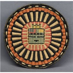 NATIVE AMERICAN HOPI BASKETRY PLAQUE