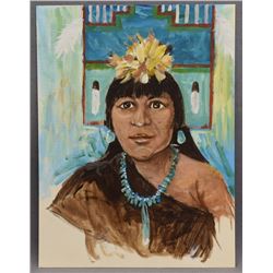 NATIVE AMERICAN HOPI PAINTING BY NEIL DAVID