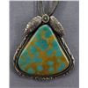 Image 1 : NATIVE AMERICAN NAVAJO SILVER NECKLACE AND PENDANT SIGNED WITH HALLMARK