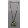 Image 2 : NATIVE AMERICAN NAVAJO SILVER NECKLACE AND PENDANT SIGNED WITH HALLMARK