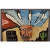 Image 2 : NATIVE AMERICAN NEZ PERCE PAINTING BY FRANK BUFFALO HYDE