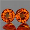 Image 1 : Natural AAA Orange Sapphire Pair{Flawless-VVS1}