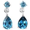Image 1 : Natural AAA LONDON BLUE TOPAZ Earrings