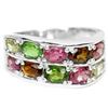 Image 1 : NATURAL MULTI COLOR TOURMALINE Ring