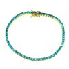 Image 1 : Natural Brazil Blue Rare  Apatite Bracelet
