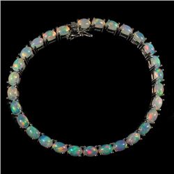 Natural Unheated White Opal Bracelet
