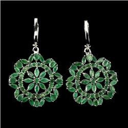 Natural  Marquise Zambian Green Emerald Earrings
