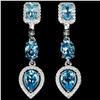 Image 1 : NATURAL  SWISS BLUE TOPAZ EARRINGS