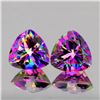 Image 1 : Natural AAA Pinkish Purple Mystic Topaz Pair - Flawless