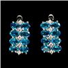 Image 1 : Natural Brazil AAA Neon Blue Apatite Earrings