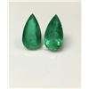 Image 1 : Natural Pear Colombian Emerald Pair - GRS Certfied
