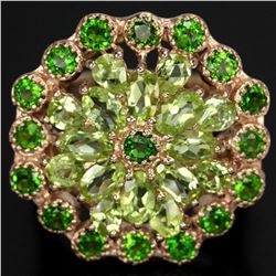 NATURAL GREEN CHROME & GREEN PERIDOT Ring