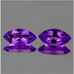 Natural Purple Amethyst Pair{Flawless-VVS1}