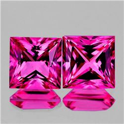 Natural Princess Hot Pink Topaz pair{Flawless-VVS1}