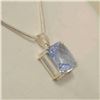 Image 3 : Sterling Silver Ice Blue Topaz Necklace