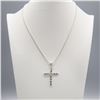 Image 1 : AMAZING 12.50 CT SWISS BLUE TOPAZ CROSS PENDANT