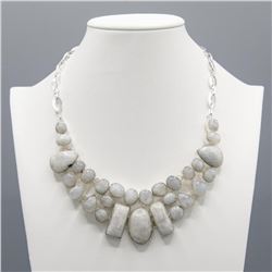 LUMINISCENT 235 CT NATURAL MOONSTONE NECKLACE
