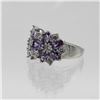 Image 2 : Beautiful 11.5 Ct. Diamond and Amethyst Ring