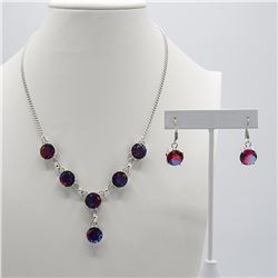 Gorgous 2 Piece Lab Alexandrite Jewelry Set.