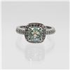 Image 1 : Stunning 3 Ct Emerald Green Colored Diamond Ring.