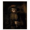 Image 1 : Original Painting An Old Man with a Hat By Rembrandt