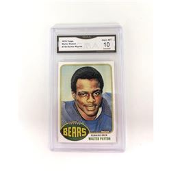 Graded 1976 Topps Football #148 Walter Payton Rookie Card - GMA 10 Reprint Rookie