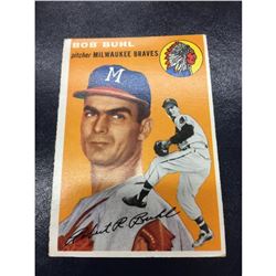 1954 TOPPS #210 BOB BUHL Braves RC ROOKIE Baseball Card