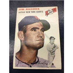 1954 Topps #170 Jim Rhodes NEW YORK GIANTS Baseball Card