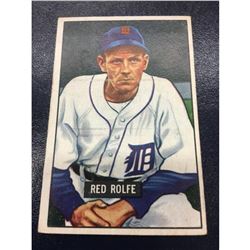 1951 Bowman Baseball #319 RED ROLFE -Manager Baseball Card (Detroit Tigers)