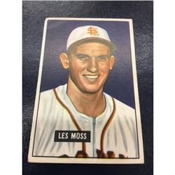 1951 Bowman #210 Les Moss RED SOX Baseball Card