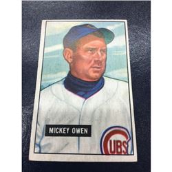 MICKEY OWEN 1951 BOWMAN # 174 Baseball Card