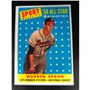 Image 1 : 1958 Topps Warren Spahn ALL-STAR #494 Baseball Card