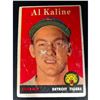 Image 1 : 1958 TOPPS BASEBALL CARD Al Kaline #70 Detroit Tigers Hall Of Famer