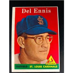 1958 Topps Set DEL ENNIS Low Number #60 St. Louis Cardinals