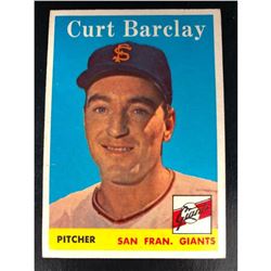 1958 Topps Set CURT BARCLAY low #21 San Francisco Giants