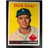 Image 1 : 1958 Topps #146 DICK GRAY RC Rookie (Los Angeles Dodgers) Baseball Card