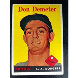 1958 Topps #244 Don Demeter Los Angeles Dodgers RC Rookie Card